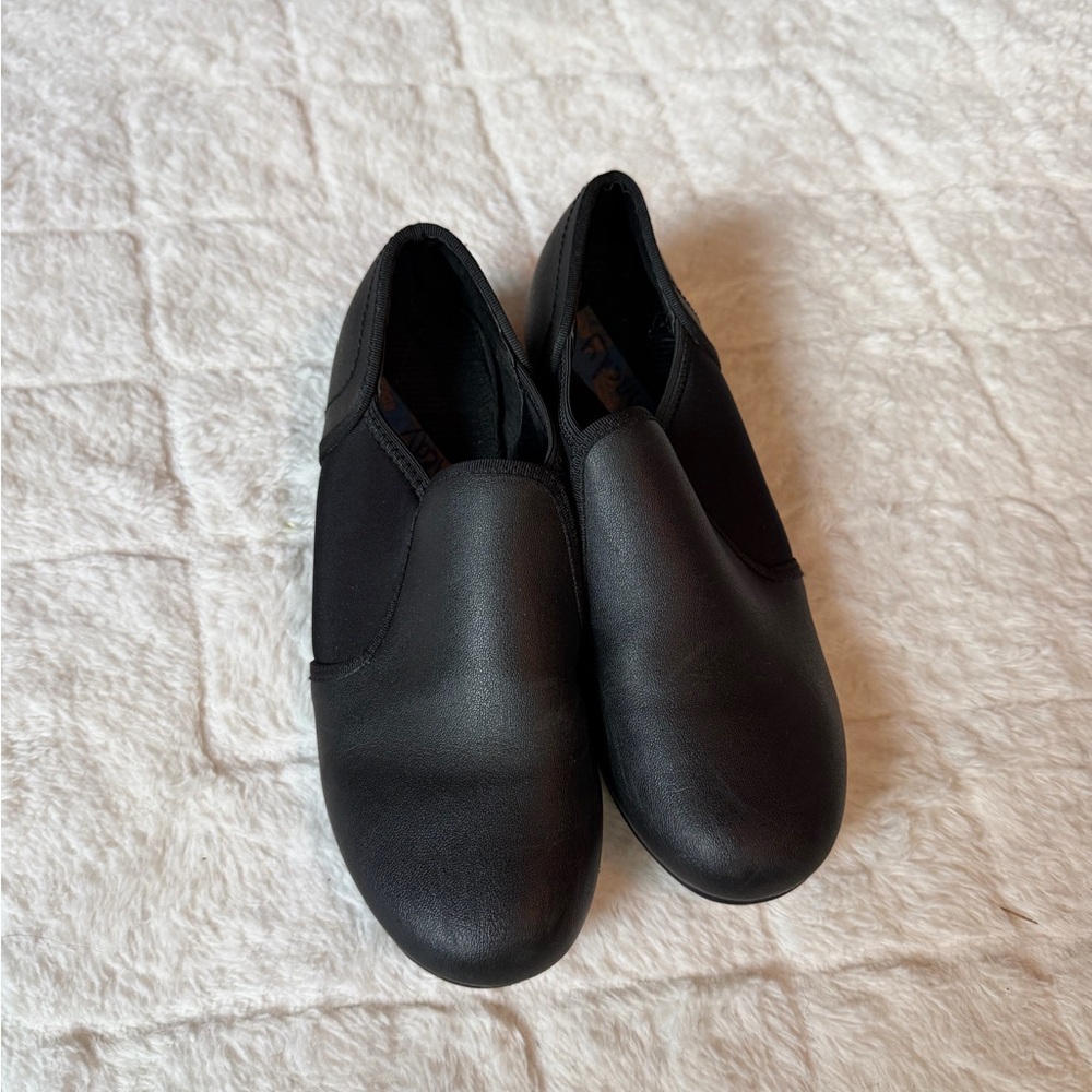 Black Slip-On Comfort Flats tap shoes